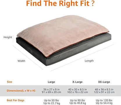 Amazon Basics Dog Bed with Cooling Gel Memory Foam, Pressure-Relief Support - Image 7