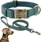 Dog Collar and Leash Set, Leather Silicone Waterproof Odor-Proof Dog Collar and by Ben+%26+Fellows