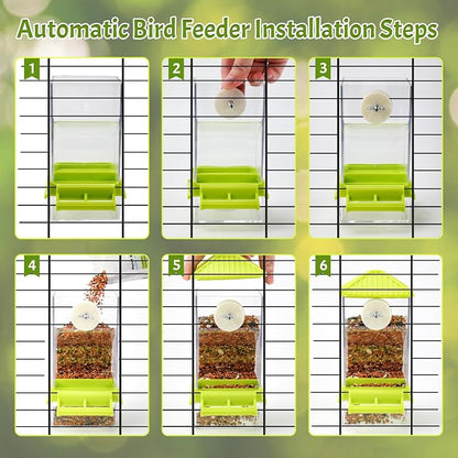 Rypet No Mess Bird Water Feeder Dispenser Set Automatic Bird Feeder - Image 9