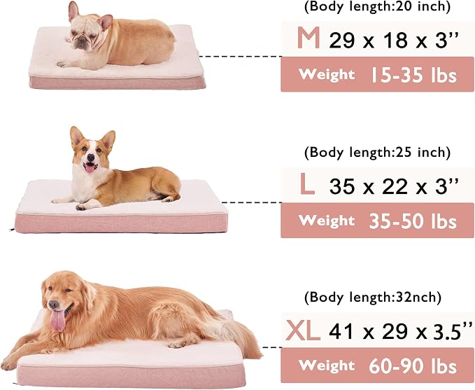 Memory Foam Orthopedic Large Dog Bed, Washable Dog Bed - Image 7