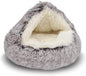 ShinHye Cat Bed Round Plush Fluffy Hooded Cat Bed Cave, Cozy by ShinHye