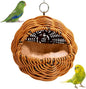 BNOSDM Rattan Parrot Nesting House Bird Nest Parakeet Hanging Swing Soft by BNOSDM