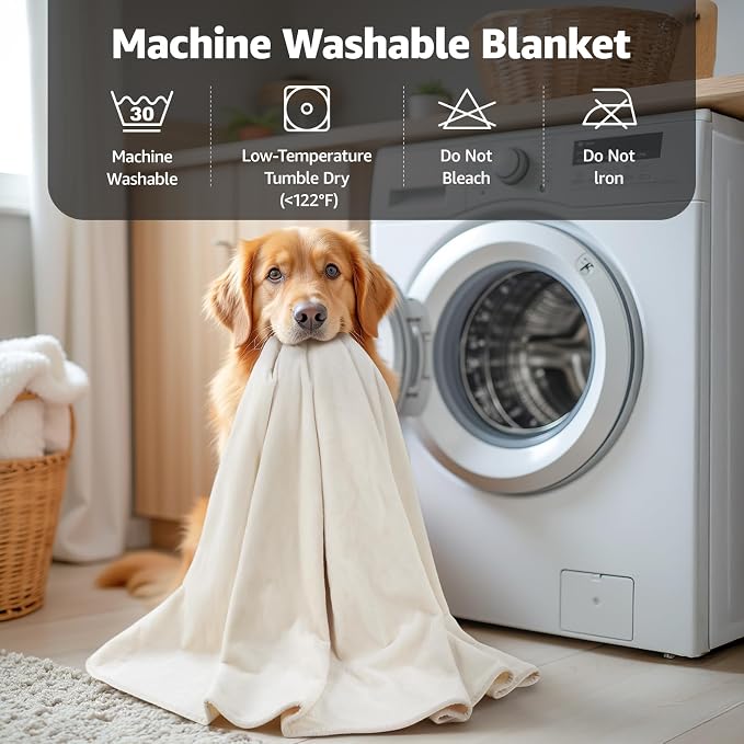LOOBANI Waterproof Blanket for Bed: Reversible Soft Flannel King Size Bed - Image 8