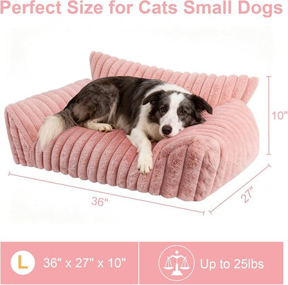 Cute Dog Cat Couch for Medium Large Dogs, Fluffy Pet Sofa Dog Couch Bed - Image 5