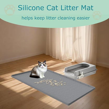 Cat Litter Mat for Litter Box, Silicone Large Cat Litter Trapping Mat - Image 6