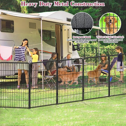 Dog Playpen Outdoor, 40 inch 10 Panels Heavy Duty Dog Fence - Image 3