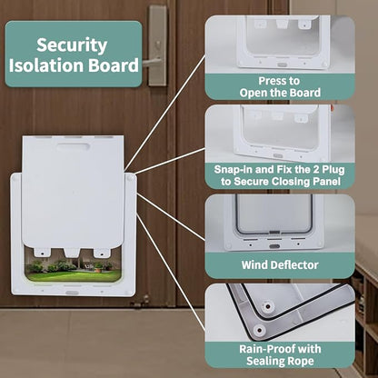 Large Doggie Door with Magnetic Locking Panel - Image 4