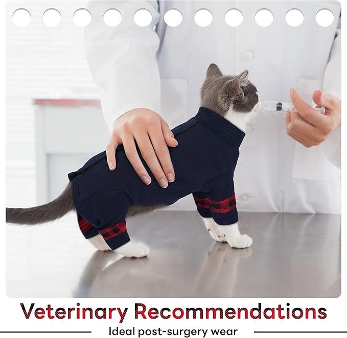 PUMYPOREITY Cat Pajamas, Stretchy 4-Leg Design - Image 5