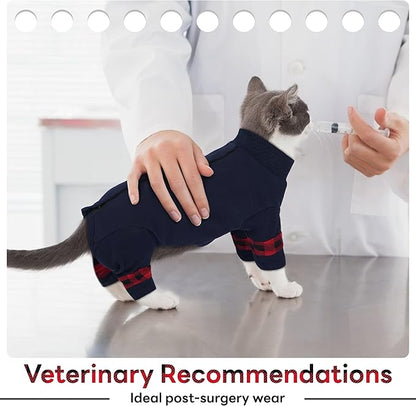 PUMYPOREITY Cat Pajamas, Stretchy 4-Leg Design - Image 5