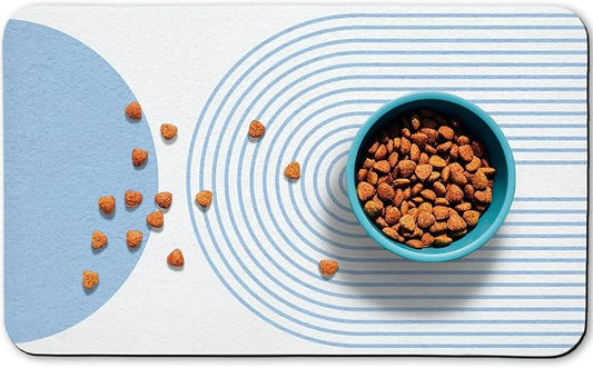 Dog Food Mats for Floors Waterproof, Cat Water Bowl Mats Pet Feeding Absorbent by Zoeeya