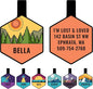 GoTags Silent Dog Tag, Personalized Engraved Hexagon Silicone Dog and Cat Name by GoTags