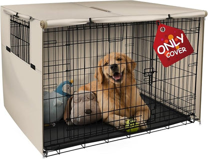 Explore Land 48 inches Dog Crate Cover Heavy Duty Polyester Pet Kennel Sunshade by ExploreLand
