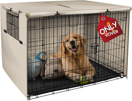 Explore Land 54 inches Dog Crate Cover Heavy Duty Polyester Pet Kennel Sunshade by ExploreLand