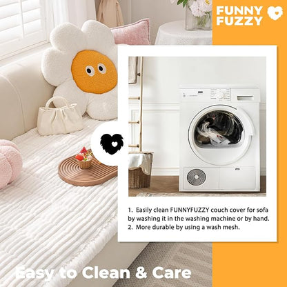 FUNNY FUZZY Pet Couch Covers for Sofa, Washable Dog Couch Cover Protector for - Image 7