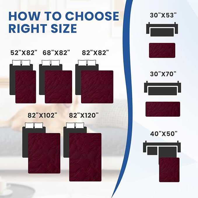 Waterproof Dog Bed Cover Pet Blanket, Soft Couch Cover - Image 4