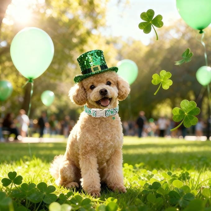 St Patricks Day Dog Collar for Medium Dogs - Image 3