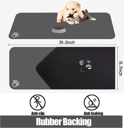 Large Pet Feeding Mat, Bohemia Absorbent Quick Dry Dog Mat - Image 3