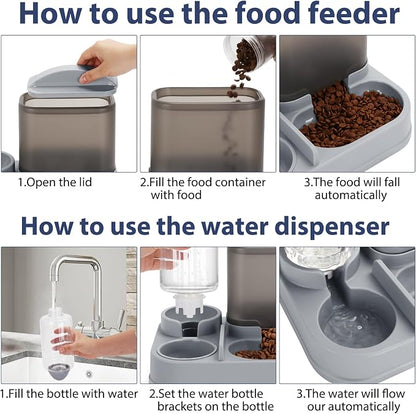 Yummy Sam Automatic Cat Feeder and Water Dispenser, 2 in 1 Large Capacity - Image 5