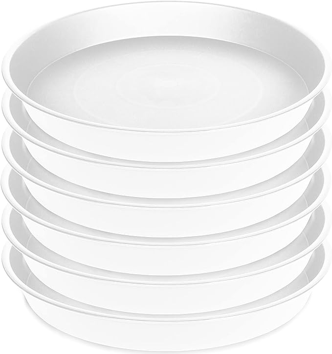 6 Pack of 8 inch Plant Saucer, Heavy Duty Plastic Plant Drip Trays 8" Round - Image 8