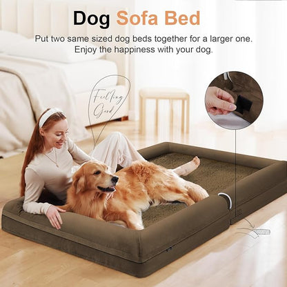 Large Dog Bed Orthopedic Washable: Beds Bolster XL Bed Medium Large Dogs Egg - Image 3