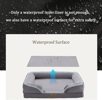 Bedfolks Orthopedic Dog Bed Extra Small, Waterproof Dog Sofa Bed - Image 3