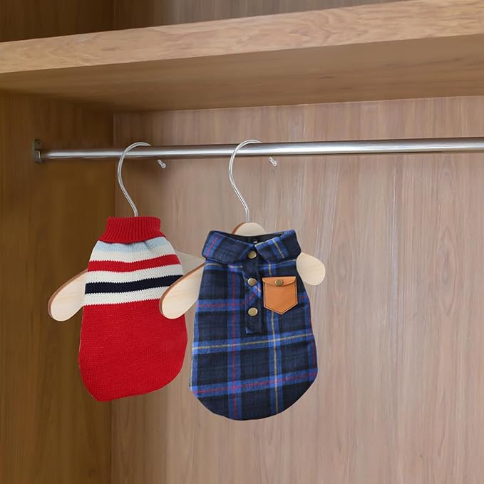10pcs 8.66-inch Wooden Pet Hangers - Image 8
