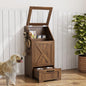 Dog Feeding Station with Storage Cabinet and 2 Elevated Dog Bowls, Hidden Pet by Unknown