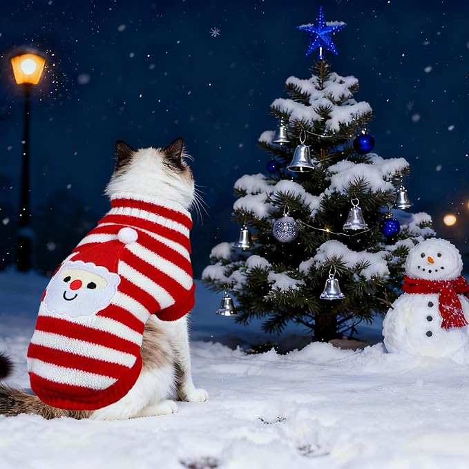 Dog Christmas Sweater Pet Winter Warm Coat Pajamas Small Dog Sweaters Christmas - Image 5