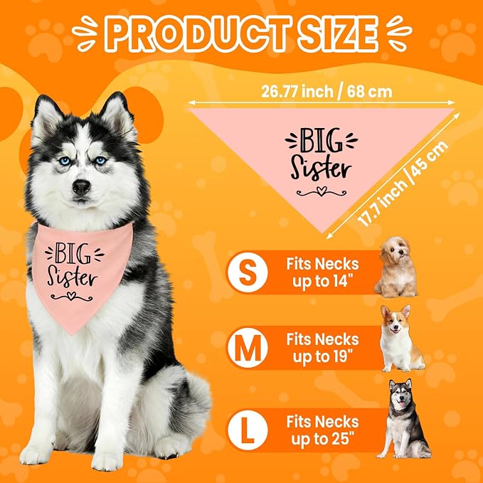 Big Sister&Baby Security in Training Dog Bandana, Dog Bandanas - Image 3