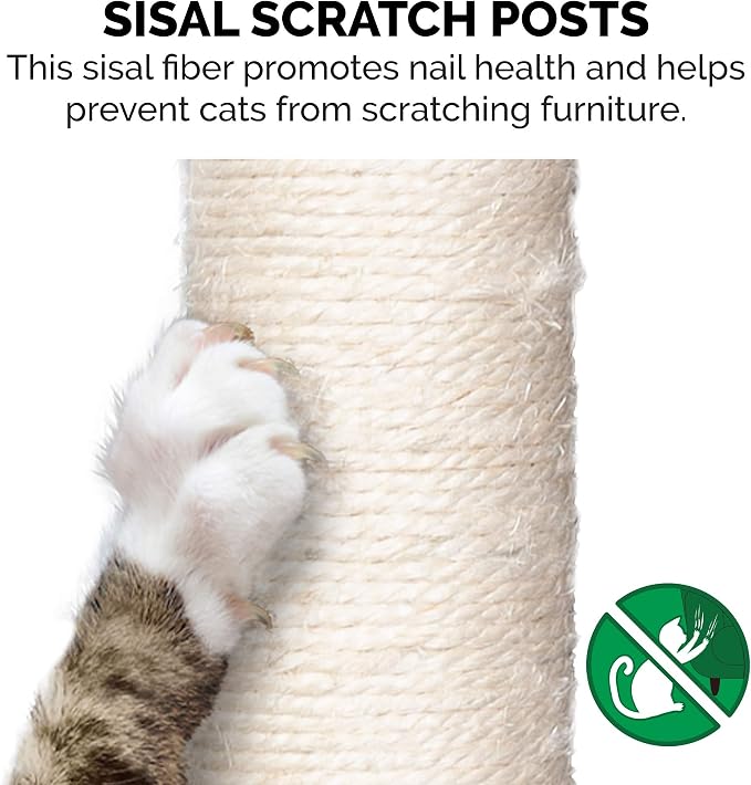 Furhaven 22.5" Tall Cat Tree for Indoor Cats, Ft. Sisal Scratching Post - Image 5