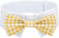 Segarty Dog Bow Tie, Adjustable Yellow Plaid Bowtie Collar by Segarty