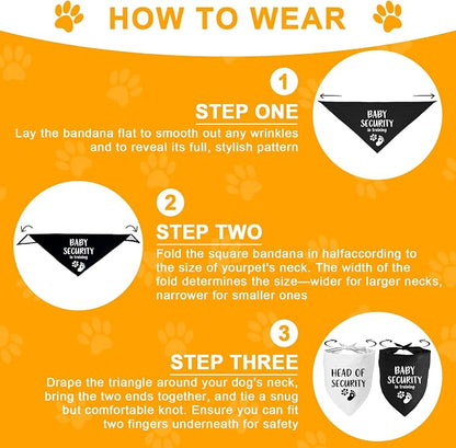 2 Pack Dog Bandana Pregnancy Announcement, Baby Security in Training and Head - Image 4