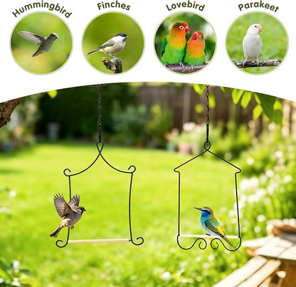 4PK Metal Frame Hummingbird Swings and Perches - Image 4