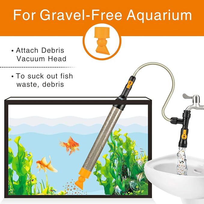 hygger Bucket-Free Aquarium Water Change Kit Fish Tank Auto Siphon Pump Gravel - Image 2