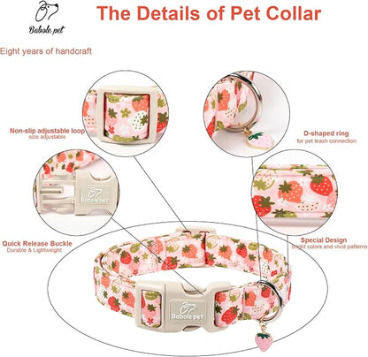 Strawberry Dog Collar for Medium Dogs - Image 3