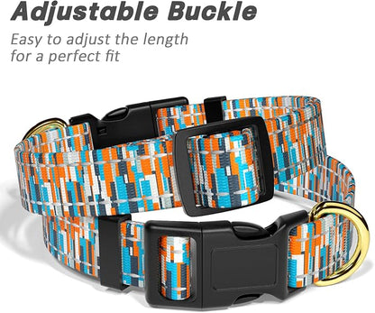 Reflective Dog Collar for Medium Dogs, Cute Boho Adjustable Heavy-Duty Nylon - Image 6
