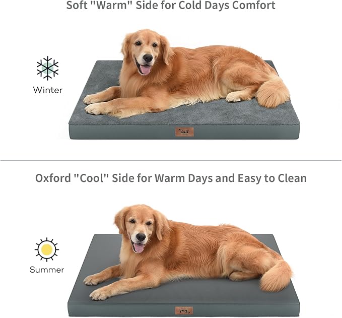 Orthopedic Dog Crate Bed for Extra Large Dogs, XXL Waterproof Comfort Pet Bed - Image 3