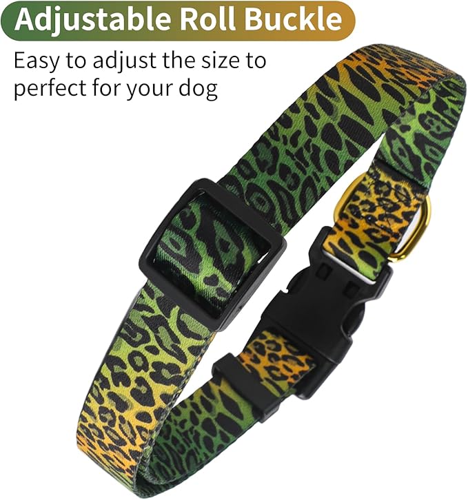QQPETS Adjustable Soft Dog Collar: Print Flower Pink Multicolor Cute Patterns - Image 8