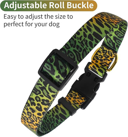 QQPETS Adjustable Soft Dog Collar: Print Flower Pink Multicolor Cute Patterns - Image 8