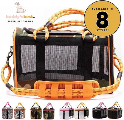 Buddy's Best Airline Approved Pet Carrier – White & Pink Heavy Duty, Fits Under - Image 8