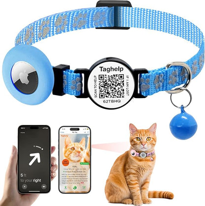 Reflective AirTag Cat Collar by Taghelp