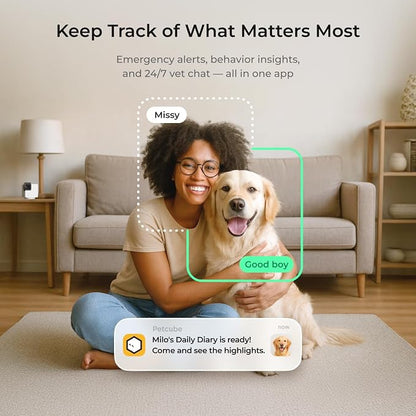 Petcube Cam 360 Camera Interactive WiFi Pet and Home Security Pan-Tilt Camera - Image 2