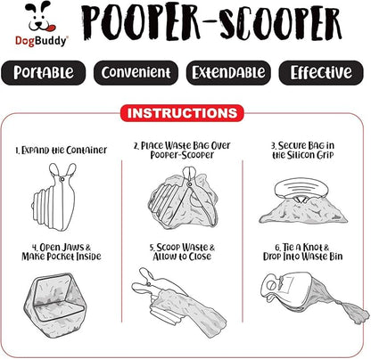 DogBuddy Pooper Scooper, Portable Dog Pooper Scooper, Poop Scooper - Image 6