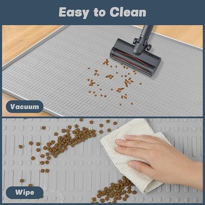 47" x 35" Silicone Cat Food Mat, Waterproof Pet Feeding Mat - Image 5