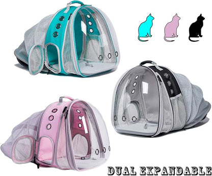 Dual Expandable Cat Backpack Carrier, Fit up to 20 lbs, Expandable Pet Carrier - Image 4