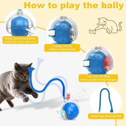Interactive Cat Toys Ball for indoor Cats＆Dog, Automatic Cat Toy - Image 7