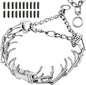 Stainless Steel Dog Collar, Tangle-Free 360° Swivel Collar by UPDOPEF