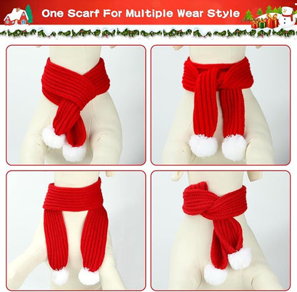 BWOGUE 2-Piece Knitted Dog Christmas Scarf & Bandana - Image 4