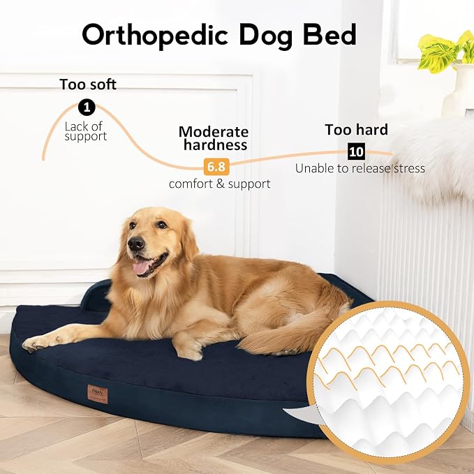 Large Orthopedic Dog Bed with Sides Big Dog Beds with Removable Washable Cover - Image 2