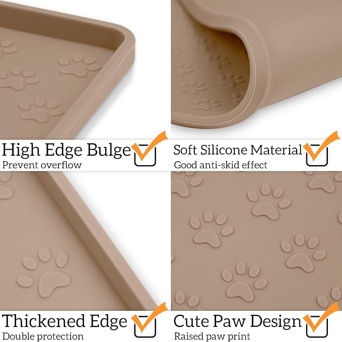 Ptlom Dog Food Mat Waterproof Pet Bowl Mats - Image 4